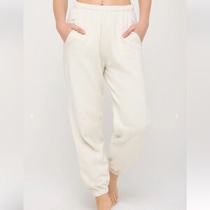 Brandy Melville Cream Sweatpants Joggers